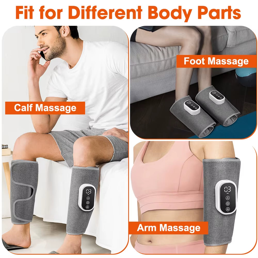 360° Wireless Air Pressure Calf Massager with Three Compression Modes for Muscle Relaxation and Fatigue Relief