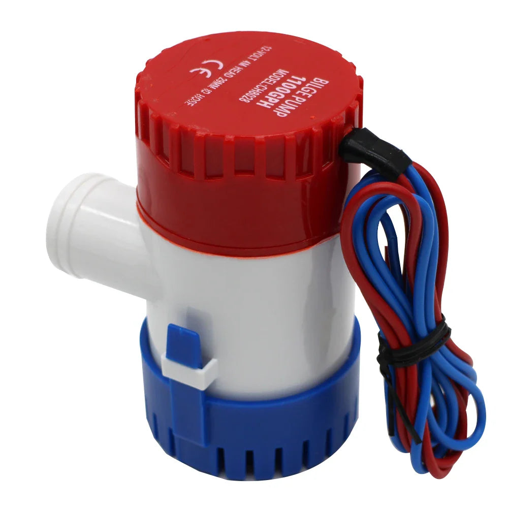 1100GPH 12V Electric Marine Submersible Bilge Sump Water Pump for Boat 3/4" Hose