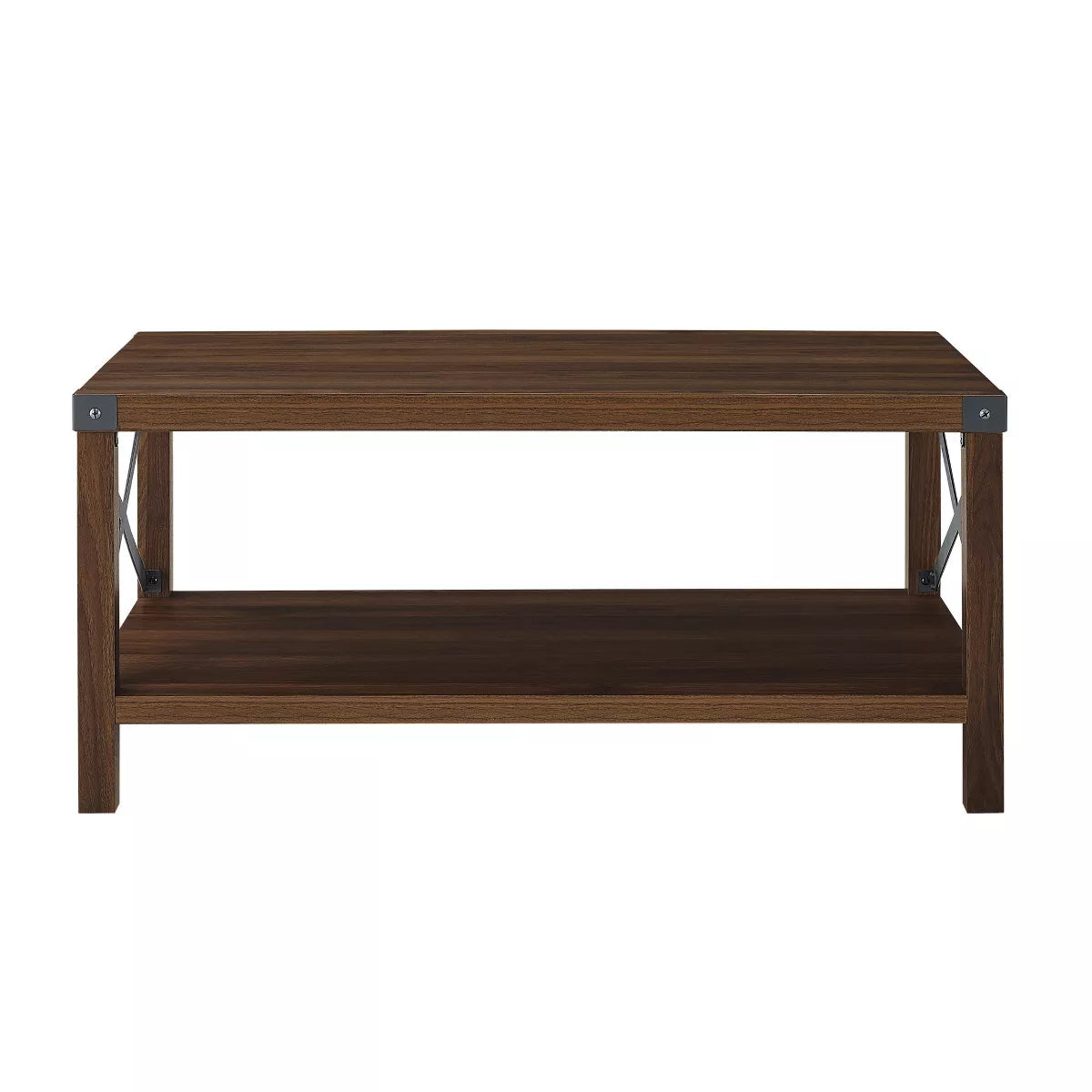 Sophie Rustic Industrial X Frame Coffee Table - Saracina Home