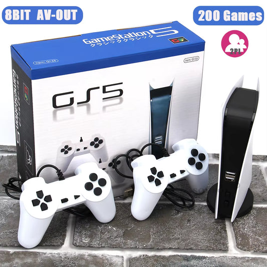 Game Station 5 Video Game Console with 200 Classic Game 8 Bit TV Consola Retro Handheld Kids USB Wired Gaming Player AV Output
