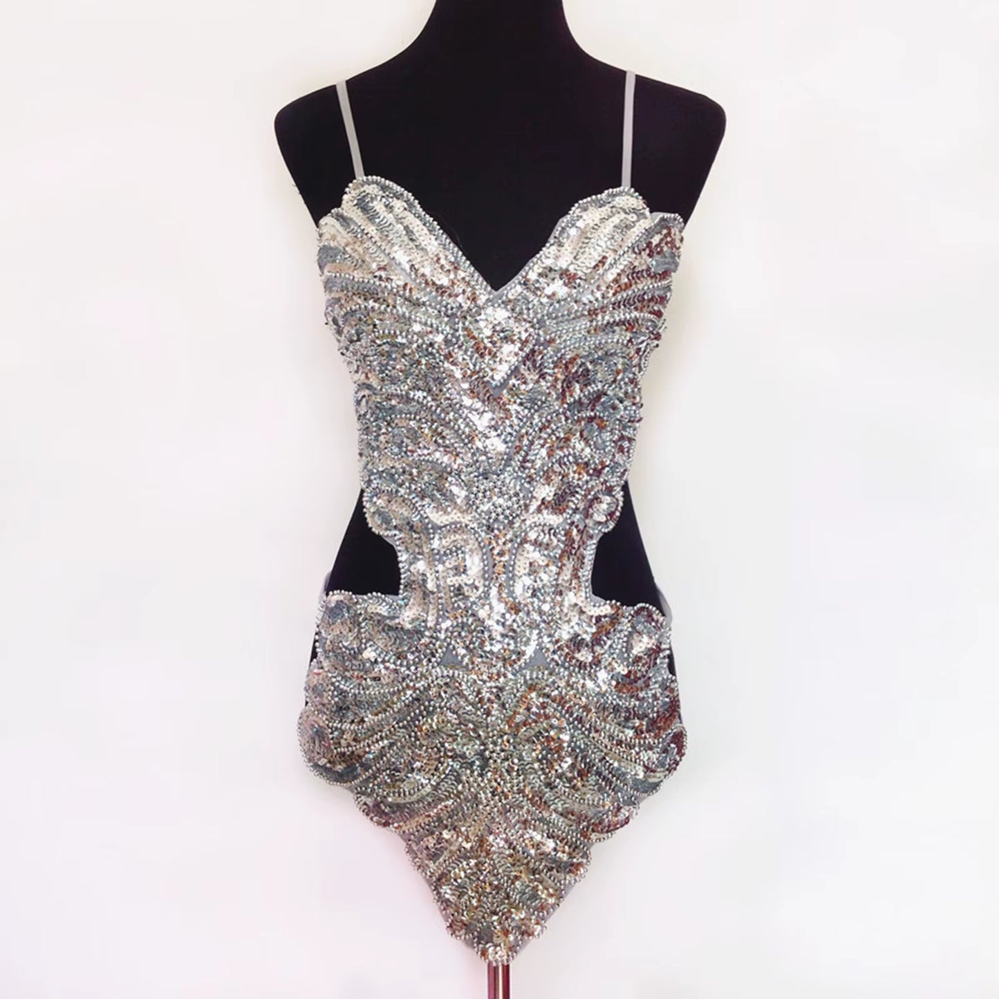 All Sequins Dance Costume Flashy Hip Wrap Performance Wear Women Dress Striped Midi Dress Sexy Dresses for Women Party Casual