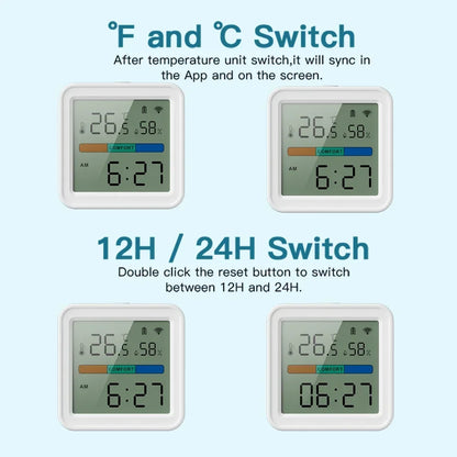 Tuya New Wifi Temperature Humidity Sensor Smart Life Backlight Hygrometer Thermometer Sensor Support Alexa Google Home Assistant