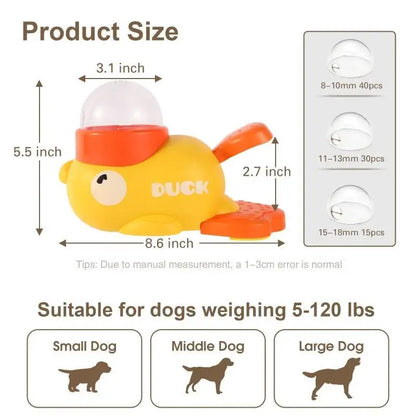 Dog Puzzle Feeder Pet Automatic Feeding Machine Yellow Duck Interactive Food Snack Feeder for Dog Training Mental Enrichment