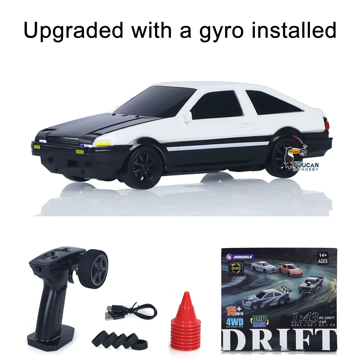 US Stock RC Drift Car 1/43 RTR Race 4WD Gyro Four-Wheel Drive Radio Control High Speed Model 2.4G Racing Drifting Cars Toy Model