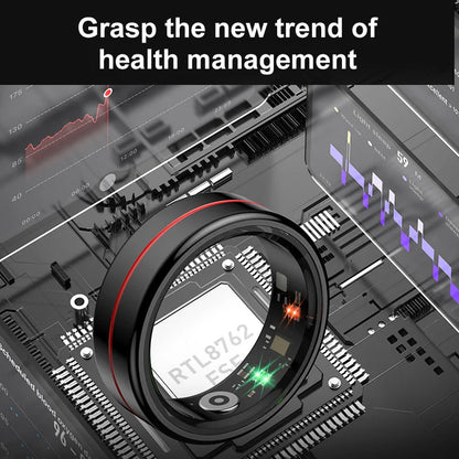 R04 Smart Rings Men Women with Charging Case Health and Sleep Monitor Smart Ring 5ATM Waterproof Multi-Sport Mode Camera Control