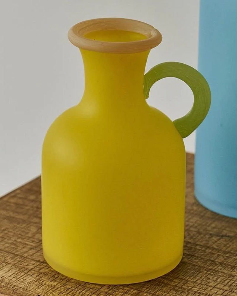 Handblown Bonbon Whimsical Pitcher Vase, Eclectic Table Setting Centrepieces