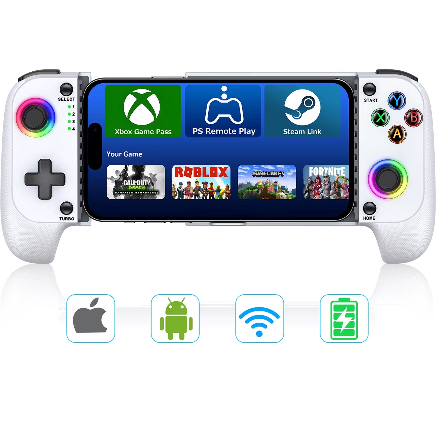 BEBONCOOL MC100 Gamepad Telescopic for Apple IOS Android PUBG COD Stretch Wireless Bluetooth Phone Game Controller Joystick