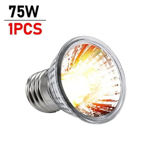 1PCS UVB Reptile Heating Lamp Bulb Turtle Basking Promoting Pet Growth Lamp High Quality Sunlamp for Amphibians 25/50/75W