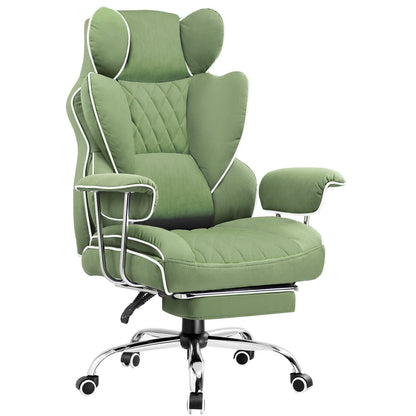 Ergonomic Big and Tall Gaming Chair with Pocket Spring Lumbar Support and Footrest