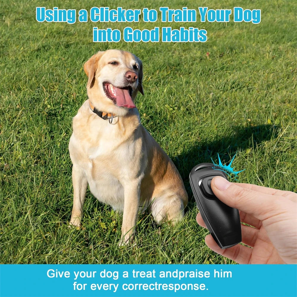 Pet Dog Training Clicker Pet Dog Whistle Key Ring and Wrist Strap Dog Trainings Behavior Pet Supplies for Obedience Commands