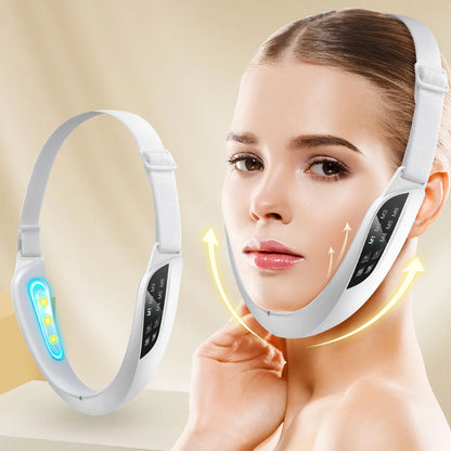 EMS Facial Lifting Massager with LED Photon Therapy for Anti-Wrinkle and Double Chin Reduction