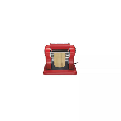 Electric Pasta Maker 86651: Stainless Steel Machine for Spaghetti and Fettuccine, Red, Hand Wash Recommended