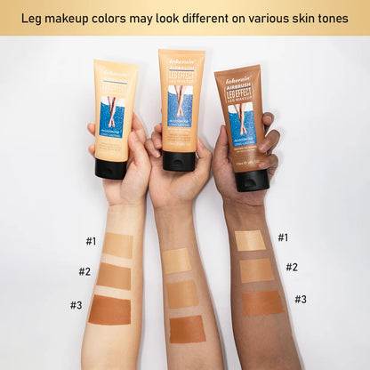 Leg Makeup Moisturizing Liquid Body Foundation - Waterproof Tanning Cream for Even Skin Tone in 3 Shades