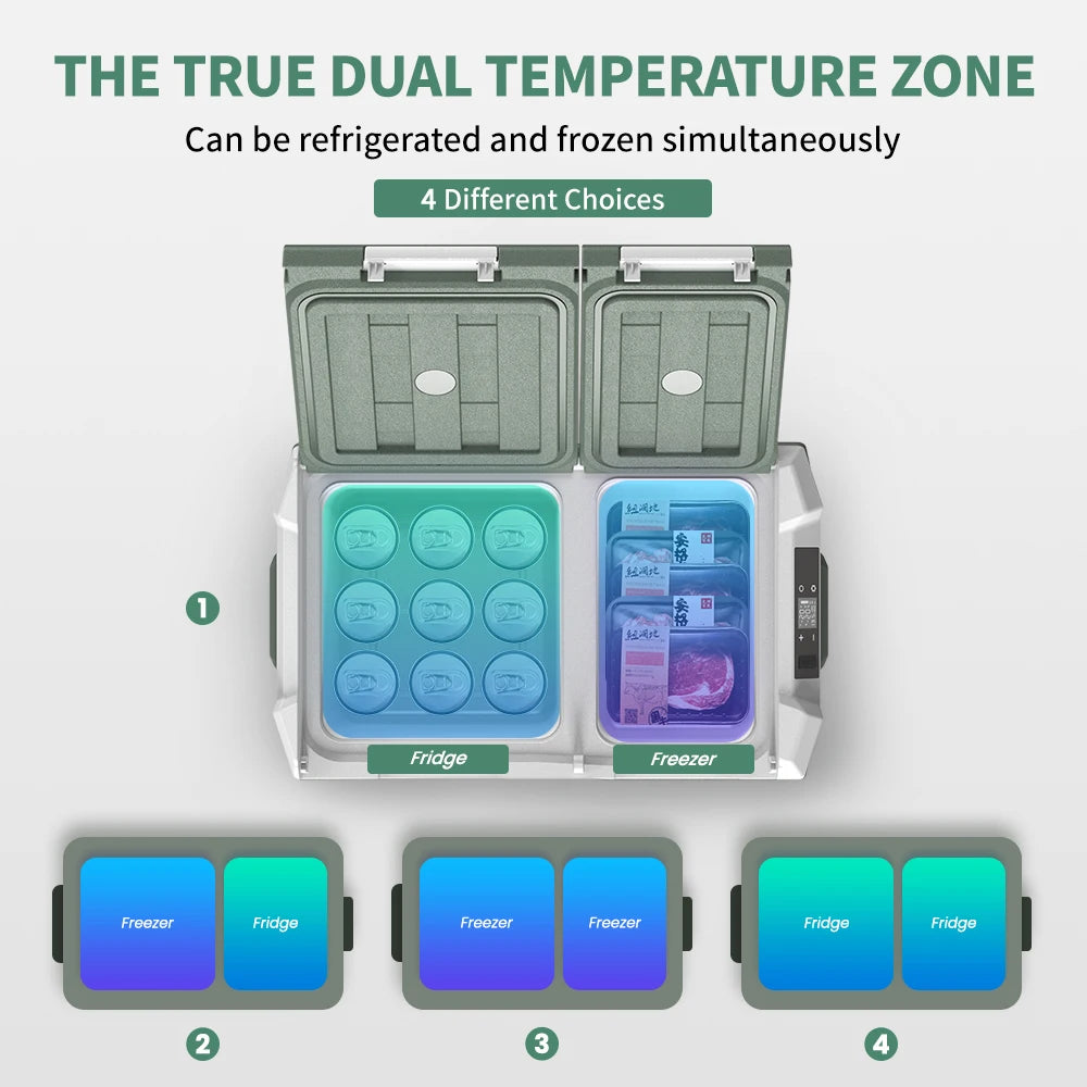 Alpicool NLS Series Portable Car Refrigerator and Freezer - 20L, 30L, 40L Capacity, 12V/24V DC and 100-240V AC for Camping and Outdoor Use