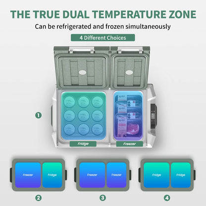 Alpicool NLS Series Portable Car Refrigerator and Freezer - 20L, 30L, 40L Capacity, 12V/24V DC and 100-240V AC for Camping and Outdoor Use