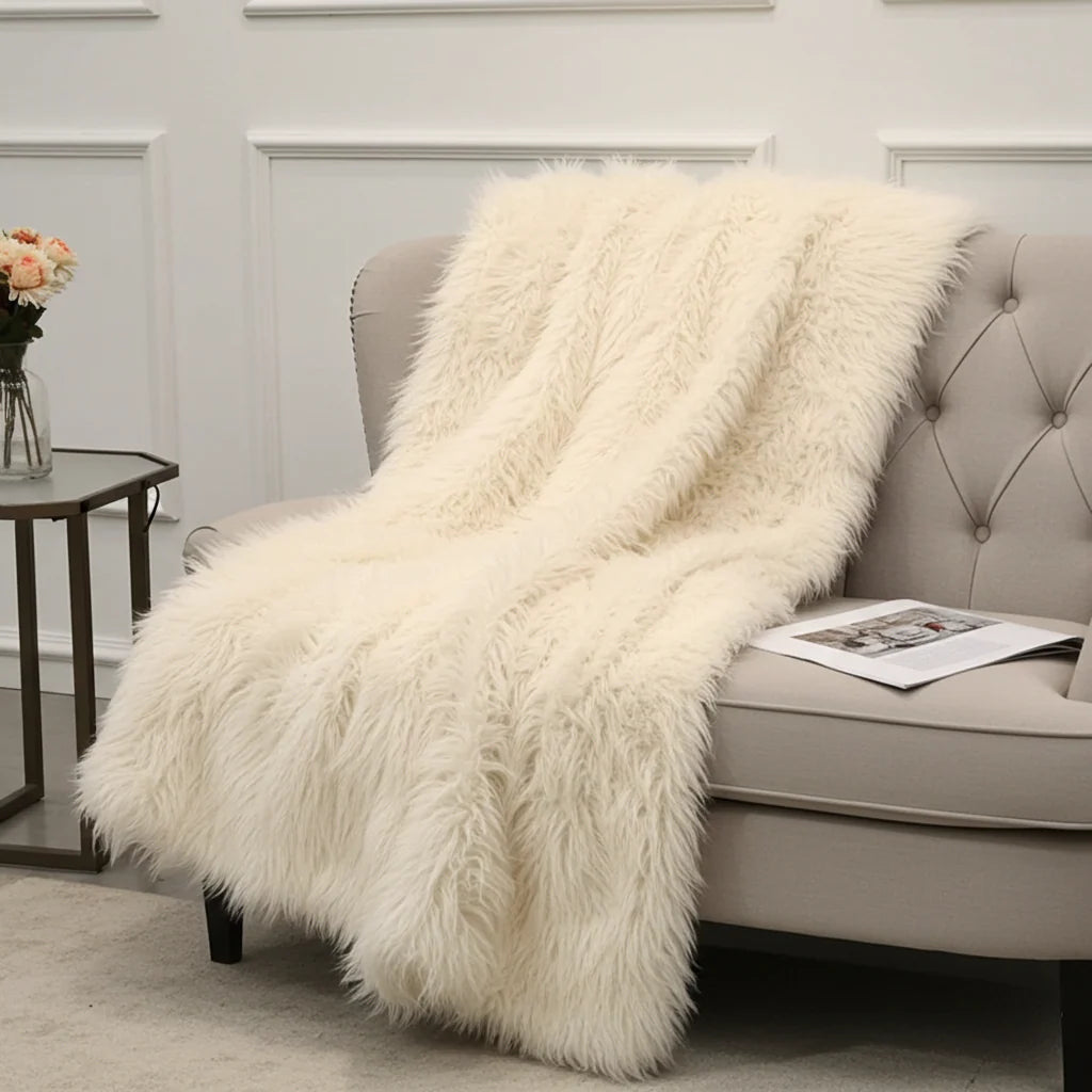 Mongolian Faux Fur Luxury Throw