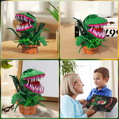 Audrey II Piranha Plant Building Blocks Compatible with LEGO, Little Shop of Horrors Floral Set, Ideal Gift for Halloween and Christmas