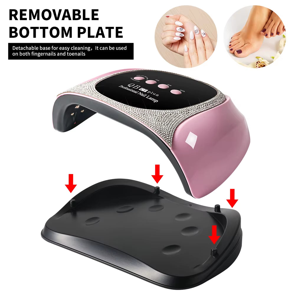 Professional UV/LED Nail Lamp 57 LEDS Quick Drying Gel Polish Curing Light with LCD Display Manicure Equipment for Acrylic Gel