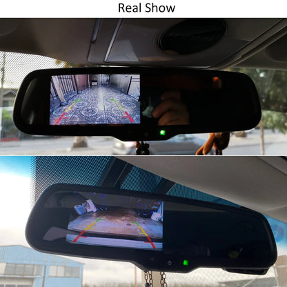 4.3'' Car Rearview Mirror Monitor Bracket LCD Video Monitor Camera Parking Monitor with HD Screen Driving Recorder