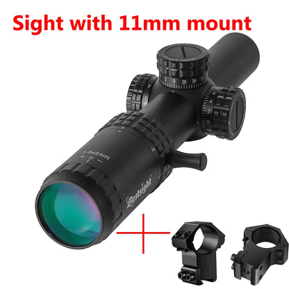 1-5X24 Tactical Optical Scope with Red and Green Illuminated Reticle for Hunting