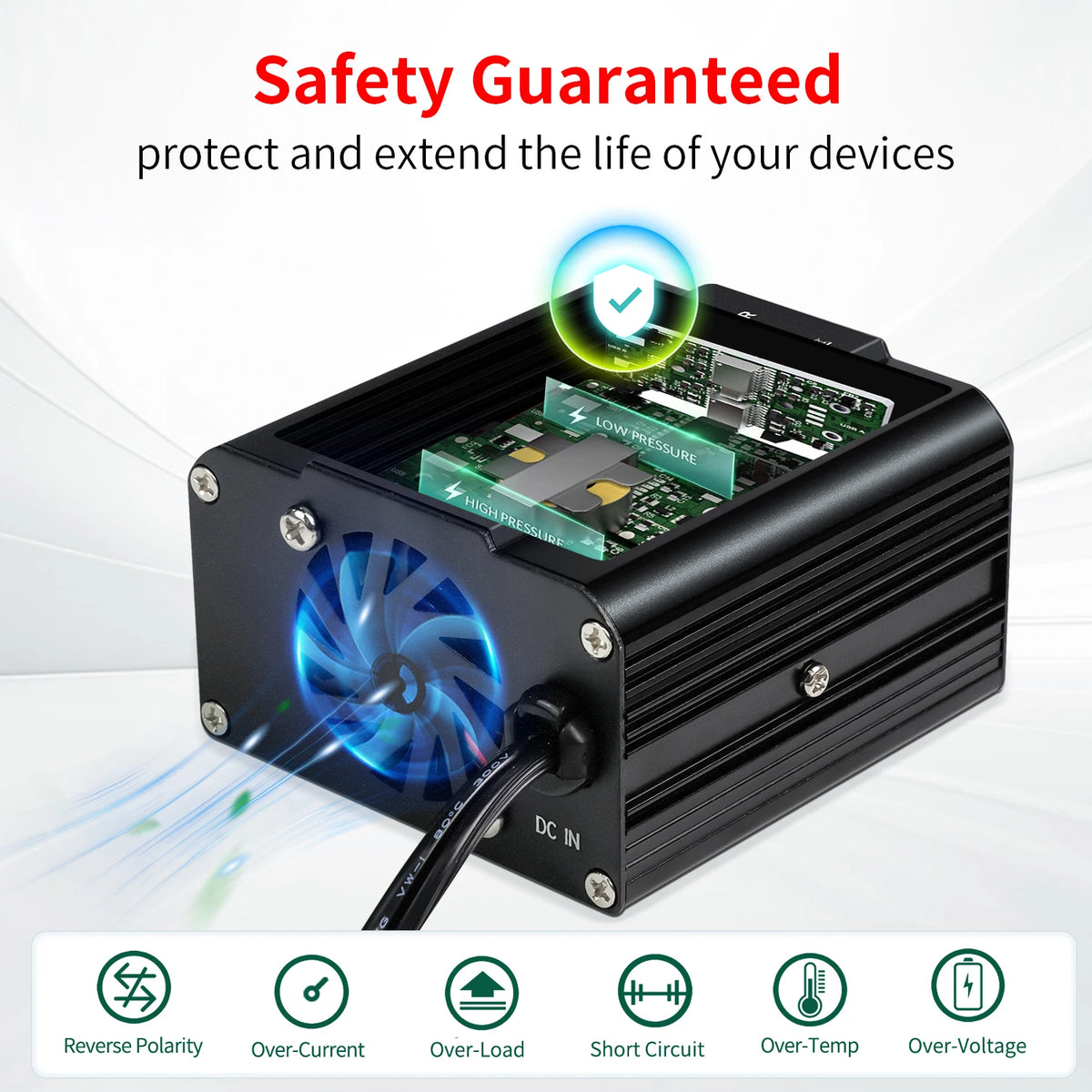 500W/300W Mini Portable Car Inverter DC12V to AC110V with USB 5V 3.1A Output and US Socket