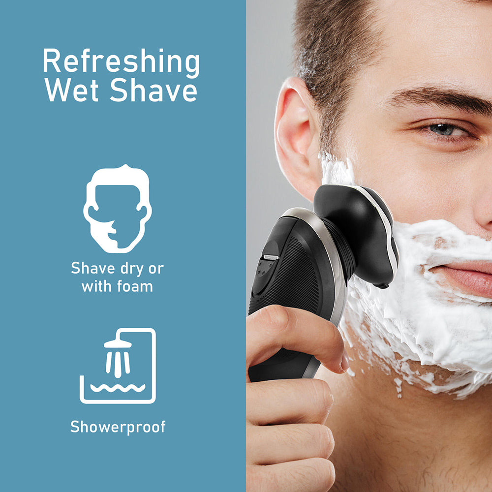 Shaver All-Round Floating Head Shaver Waterproof Rechargeable Men'S Electric Shaver Hair Clipper for Wet/Dry Use