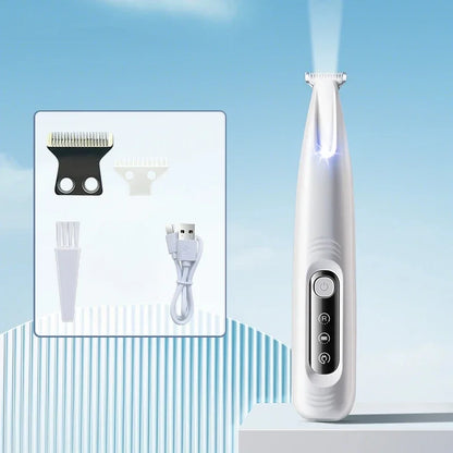 Type C Dog Paw Trimmer with LED Light Waterproof Pet Hair Trimmer with LED Display Dog Clippers for Grooming 18Mm Widen Blade