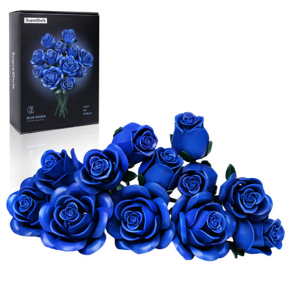 Roses Bouquet Building Blocks Set Artificial Flowers Home Decor Wedding Floral Bricks Toys Christmas Valentines Gift for Adults