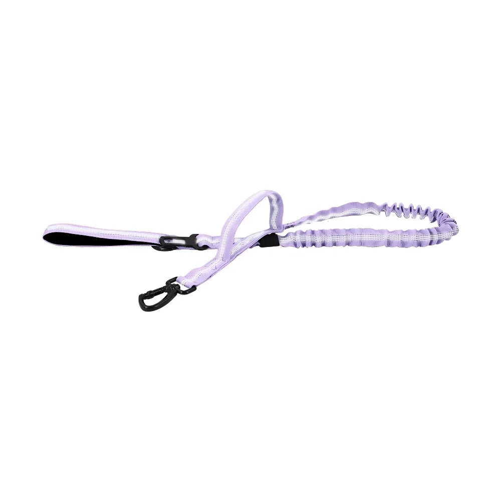 Adjustable Military Dog Leash with Quick Release Elastic Rope and Dual Control Handles for Medium and Small Dogs