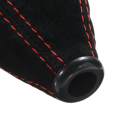 Universal Suede Leather Gear Shift Collar and Boot Cover for Manual Transmission Vehicles