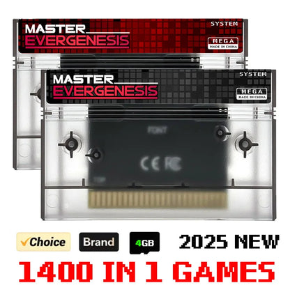 2025 New Master System 1400 in 1 Game Cartridge ED MS Flash Card for USA EUR SEGA Master System I Game Console with 4G TF Card