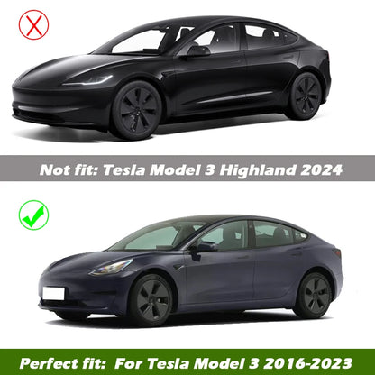 4-Piece Hub Cap Set for Tesla Model 3 - 18 Inch Wheel Cap Replacement and Full Rim Cover Accessories (2018-2023)