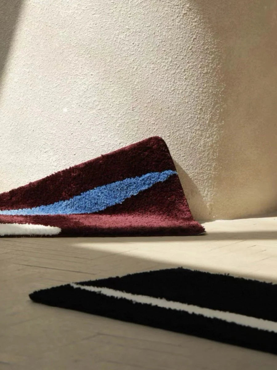 Ultra Soft Contemporary Abstract Bath Rug, Absorbent, Anti-Slippery Mat
