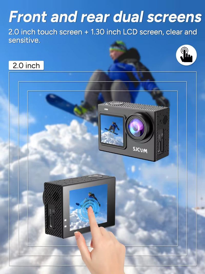 SJ6 Pro 4K Dual Screen Action Camera Waterproof Touch Screen Sport Cam Wifi Night Vision 6-Axis Gyro Stabilization