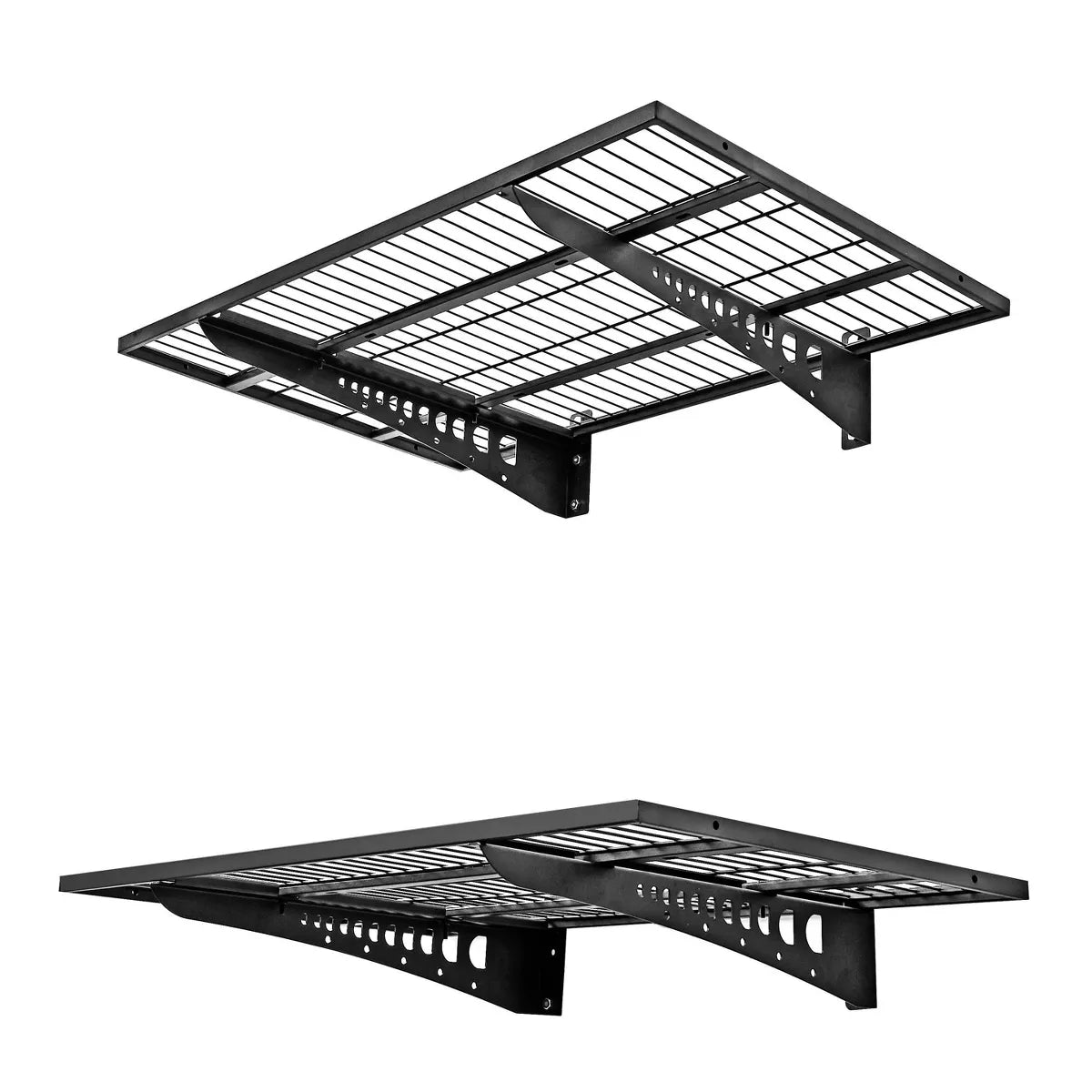 "2"X3' Garage Wall Shelves Black