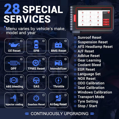 KINGBOLEN S6 CAN FD Comprehensive Automotive Diagnostic Tool with Bluetooth Connectivity and 28 Reset Functions - Lifetime Free Updates