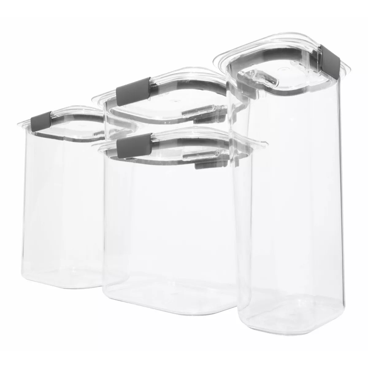 8-Piece BPA-Free Clear Pantry Food Storage Container Set, Dishwasher and Freezer Safe, Includes 4 Containers with Lids