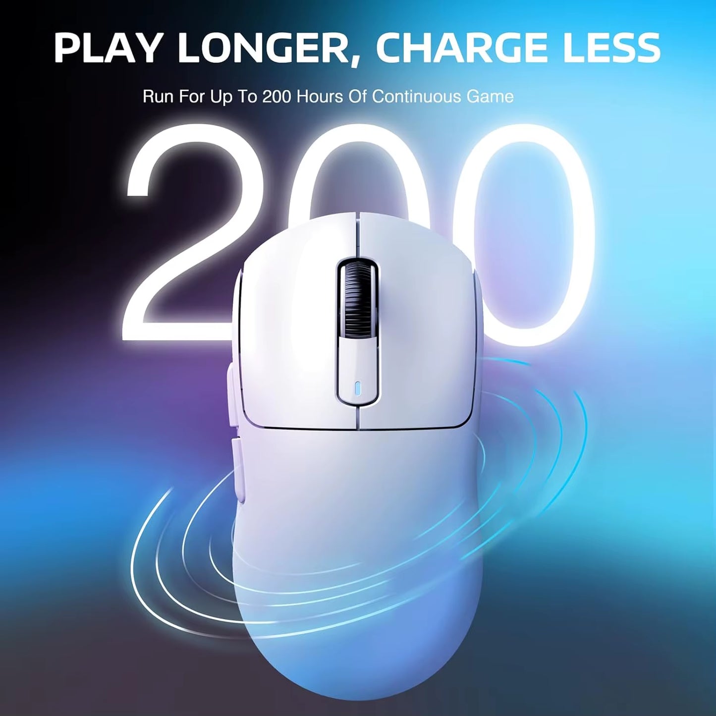 ATTACK SHARK X3 Wireless Gaming Mouse,49G Ergonomic PC Mouse,Triple Modes PAW3395 26K DPI Optical Sensor,Programmable Buttons