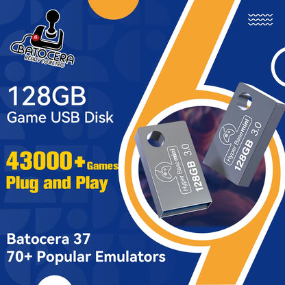 Game USB 3.0 Disk with 43000+ Games for WIN Pc/Steamdeck/Win600/Legion Go Pre-Loaded 70+ Emulators for Xbox/Ps3/Ps2/Ps1/Mame/Ss