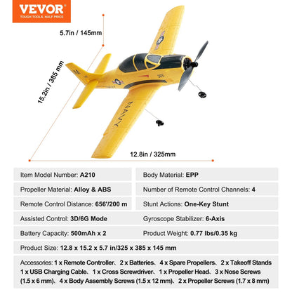 RC Airplane Trainer Aircraft EPP Foam RC Plane Toy 2.4 Ghz Remote Control