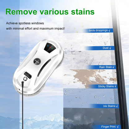Puruikai Ultra-Thin Robot Vacuum and Window Cleaning Robot with Remote Control for Home Use