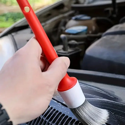 3-Piece Boar Hair Bristle Brush Set for Automotive Exterior and Interior Detailing