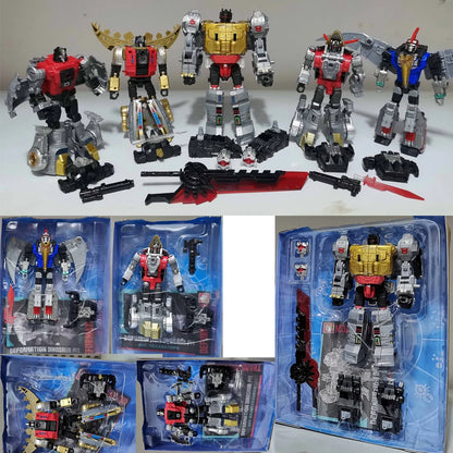 BPF 5IN1 Combination Transformation Toy G1 Dinosaur Dinoking Volcanicus Deformation Grimlock Swoop Sludge Slag Snarl Model Robot