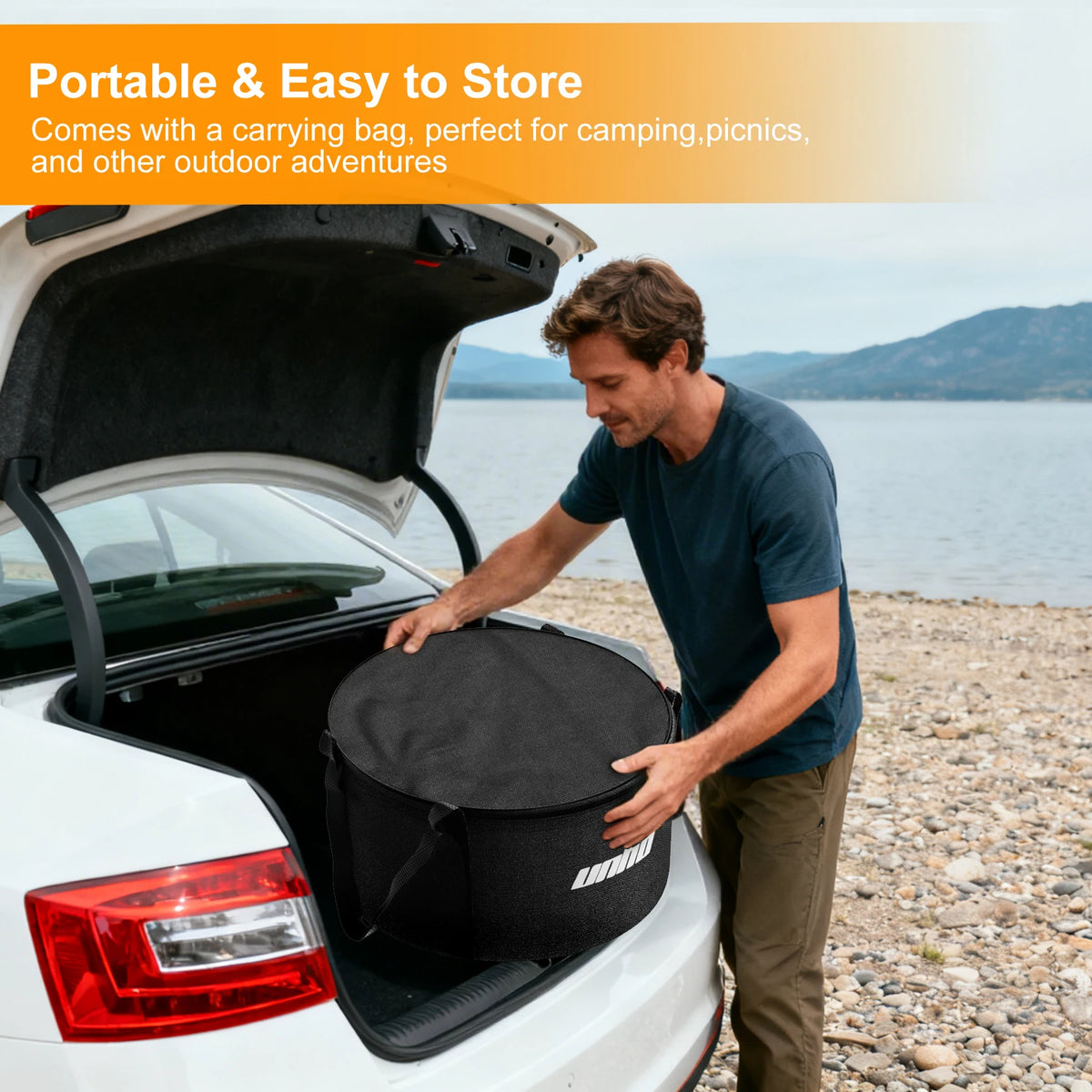 Large Stainless Steel Smokeless Wood Burning Fire Pit with Carry Bag for Outdoor Camping