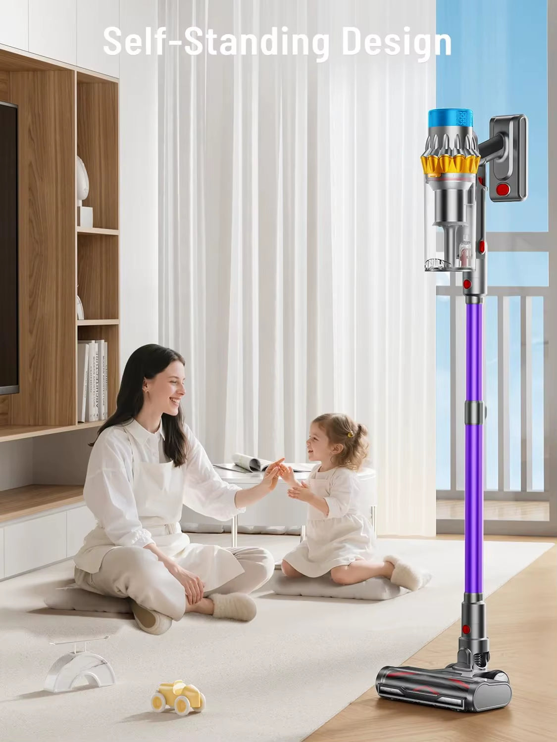 VAKERR X15 Pro 650W Cordless Vacuum Cleaner with 65KPA Suction Power for Pet Hair and Carpet - 70 Minutes Runtime for Efficient Household Cleaning