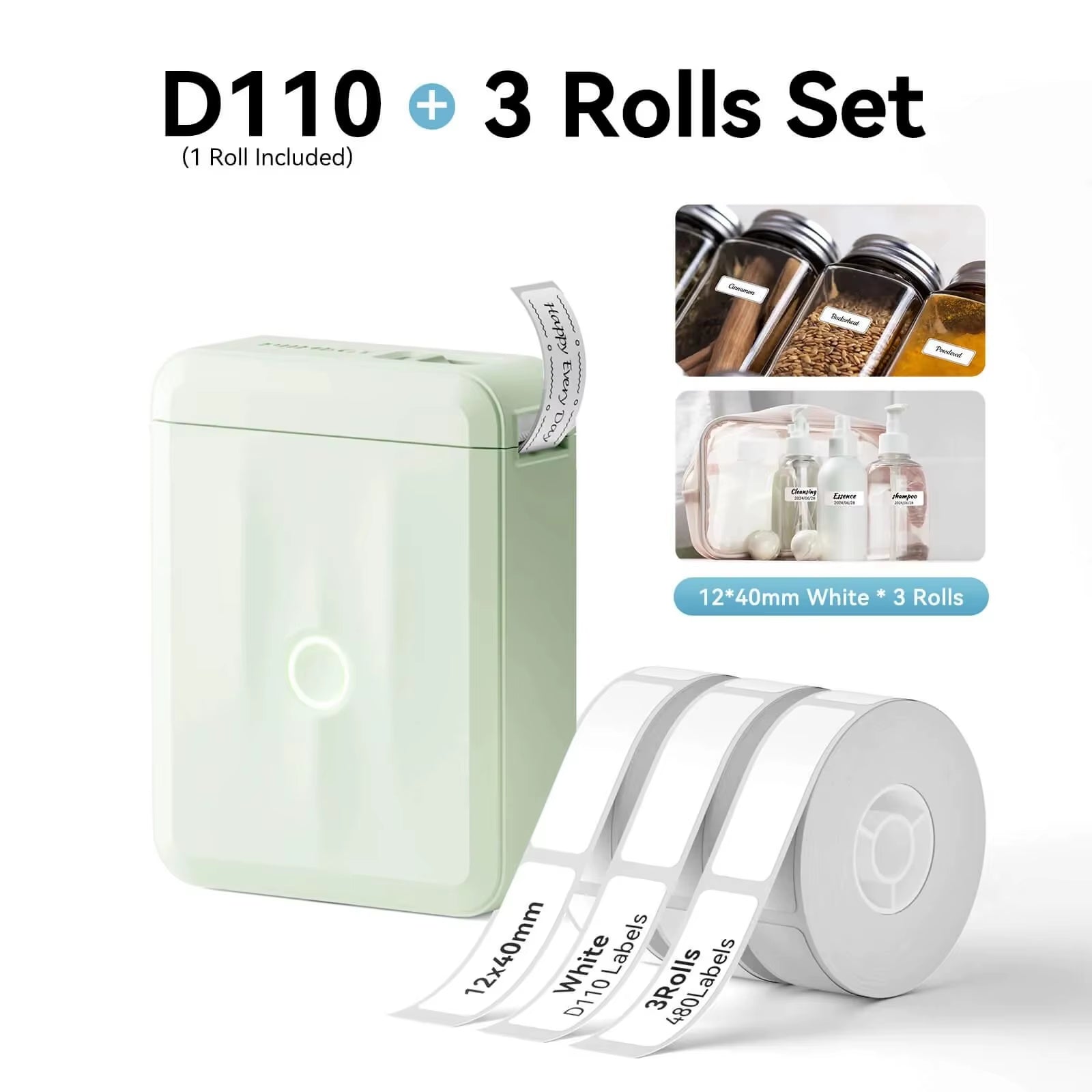 Niimbot D110 Mini Label Printer Pocket Thermal Wireless Adhesive Sticker DIY Name Tag Maker for School Home Office