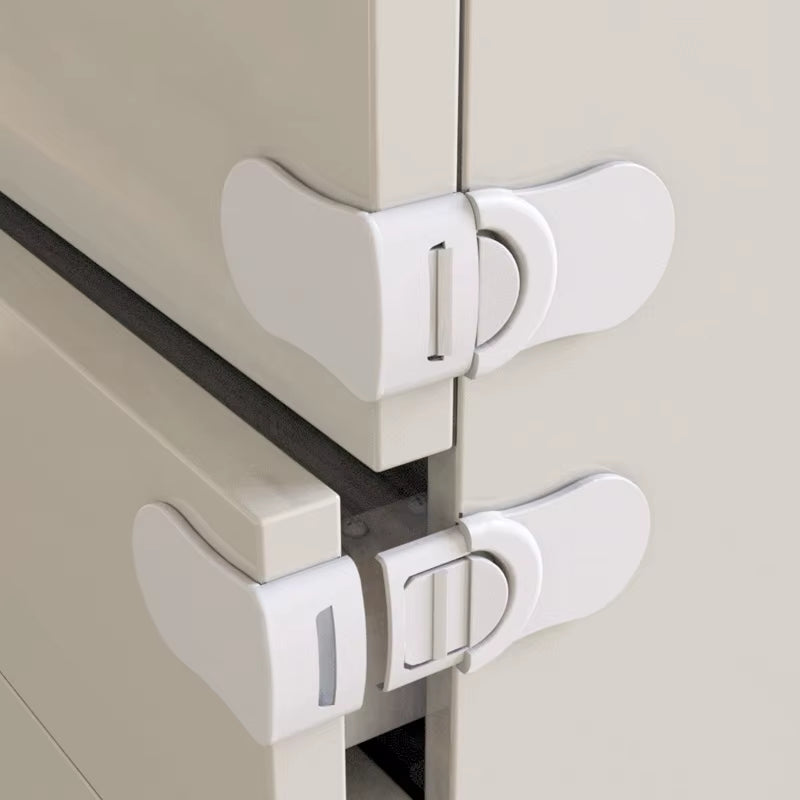 10PCS Child Safety Cabinet Lock Baby Drawer Lock Fridge Silicone Door Bumper Bracelet Plastic Buckle Children Security