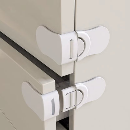 10PCS Child Safety Cabinet Lock Baby Drawer Lock Fridge Silicone Door Bumper Bracelet Plastic Buckle Children Security