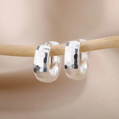 Gold Small Hoop Earrings for Women - Stainless Steel Silver Tone Jewelry, 2024 Trendy Piercing Gift for Her