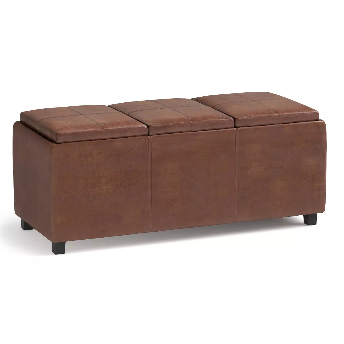 Franklin Storage Ottoman and Benches - Red